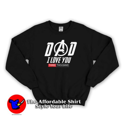 Marvel Avengers Dad I Love You 3000 Sweater 500x500 Marvel Avengers Dad I Love You 3000 Sweatshirt For Gift Father’s Day