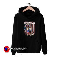 Meowica Cat Mullet American Flag Patriotic Hoodie