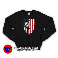 Miami Dolphins American Flag Independence Day Sweatshirt