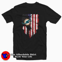 Miami Dolphins American Flag Independence Day T-shirt