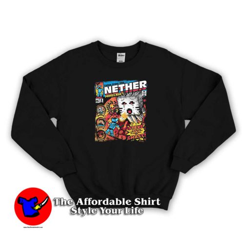 Minecraft Tales from The Nether Black Youth Sweater 500x500 Minecraft Tales from The Nether Black Youth Sweatshirt Cheap