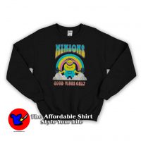 Funny Minions Good Vibes Graphic Sweatshirt