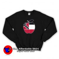 Mississippi Flag Apple Hanes Unisex Sweatshirt