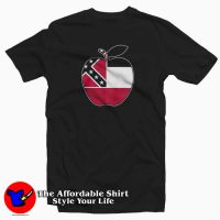 Mississippi Flag Apple Hanes Unisex T-shirt