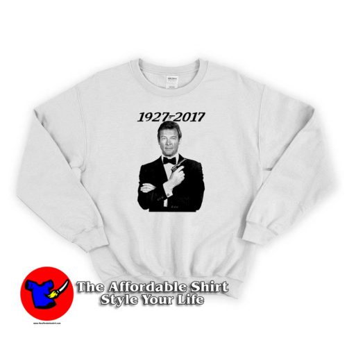 Roger Moore RIP 1927 2017 James Bond Tribute Sweater 500x500 Roger Moore RIP 1927 2017 James Bond Tribute Sweatshirt Cheap