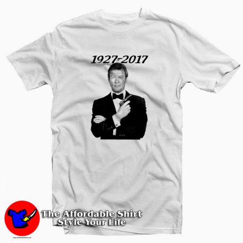 Roger Moore RIP 1927 2017 James Bond Tribute Tshirt 500x500 Roger Moore RIP 1927 2017 James Bond Tribute T shirt Cheap