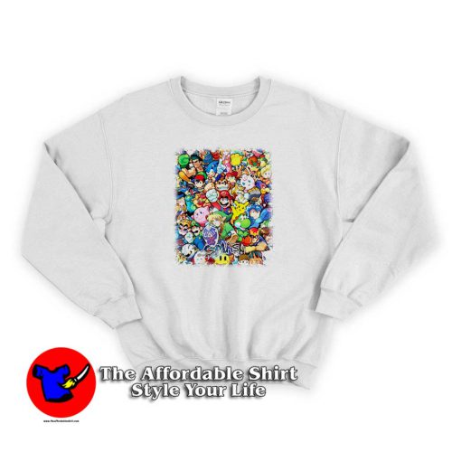 Smash Bros Mario Star Fox Pikachu Sweater 500x500 Smash Bros Mario Star Fox Pikachu Sweatshirt Cheap