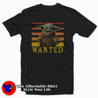 Star Wars Baby Yoda Mandalorian Wanted T-shirt