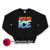 Abolish Ice Flame Cracked Unisex Sweatshirt