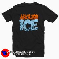 Abolish Ice Flame Cracked Unisex T-shirt