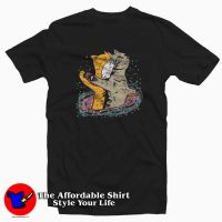 Cats Titanic Pose In Space Funny Movie Unisex T-shirt