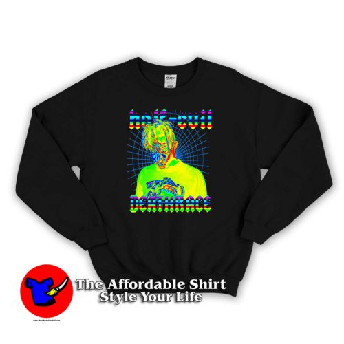 Juice Wrld Half Evil x 999 Deathrace Unisex Sweater 500x500 Juice Wrld Half Evil x 999 Deathrace Sweatshirt On Sale