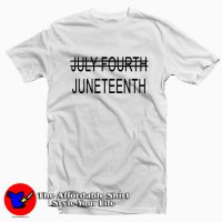 Juneteenth July Fourth Crossed Out Unisex T-shirt