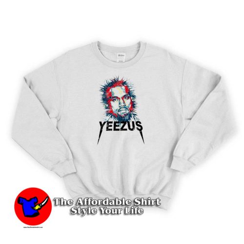 Kayne West YEEZUS Face Art Sweater 500x500 Kayne West YEEZUS Face Art Unisex Sweatshirt New Style On Sale