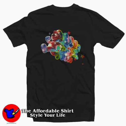 Mario Galaxy Rainbow Tshirt 500x500 Super Mario Galaxy Rainbow Unisex T shirt On Sale