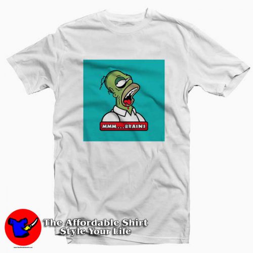 homer simpson zombie mr brain Tshirt 500x500 Homer Simpson Zombie Mr Brain Unisex T shirt On Sale