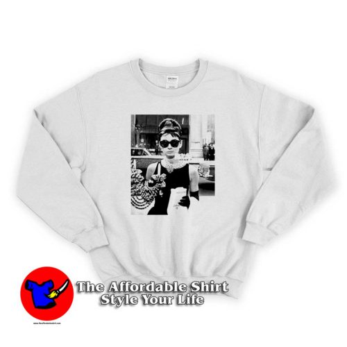 Audrey Hepburn Sunglasses Breakfast Sweater 500x500 Audrey Hepburn Sunglasses Breakfast Sweatshirt Cheap