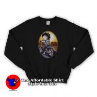 Betty Boop Cartoon Wild Biker Motorcycle Sweatshirt