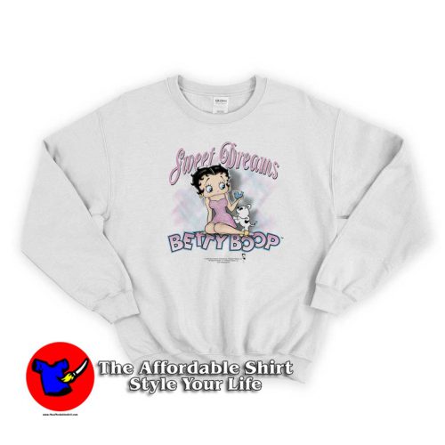 Betty Boop Sweet Dreams Retro Cartoon Sweatshirt 500x500 Betty Boop Sweet Dreams Retro Cartoon Sweatshirt On Sale