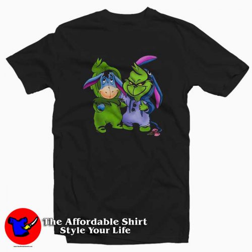 Funny Grinch And Eeyore Winnie The Pooh Tshirt 500x500 Funny Grinch And Eeyore Winnie The Pooh T shirt On Sale