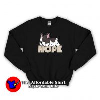 Funny Nope Lazy Bulldog Unisex Sweatshirt