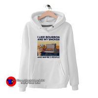 I Like Bourbon And My Smoker 3 People Vintage Hoodie