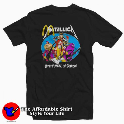 McDonald’s Metallica Happy Meal Of Sorrow Tshirt 500x500 McDonald’s Metallica Happy Meal Of Sorrow T shirt On Sale