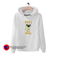 Pugs Not Drugs National Dog Day Funny Hoodie