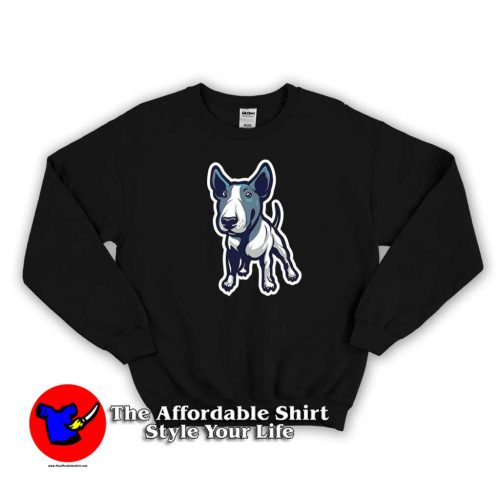 Puppy Mascot Bull Terrier Sweater 500x500 Puppy Mascot Bull Terrier Unisex Sweatshirt On Sale National Dog Day