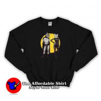 Bat & Cat Human Funny Batman Superhero Sweatshirt