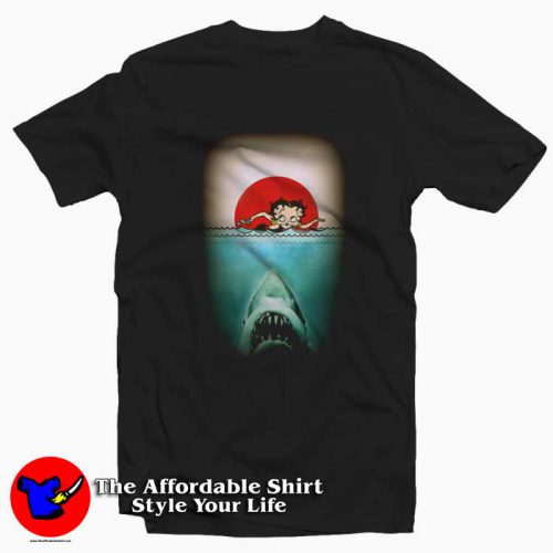 Betty Boop Jaws Movie Funny Parody Tshirt 500x500 Betty Boop Jaws Movie Funny Parody T shirt On Sale