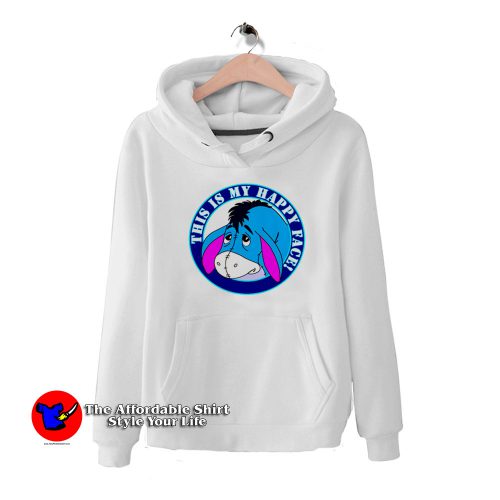 Cute Eeyore Happy Face Disney Inspired Hoodie 500x500 Cute Eeyore Happy Face Disney Inspired Hoodie On Sale