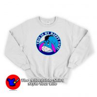 Cute Eeyore Happy Face Disney Inspired Sweatshirt