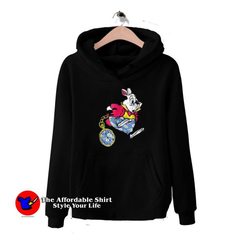 Disney Alice in Wonderland Late White Rabbit Hoodie 500x500 Disney Alice in Wonderland Late White Rabbit Hoodie On Sale