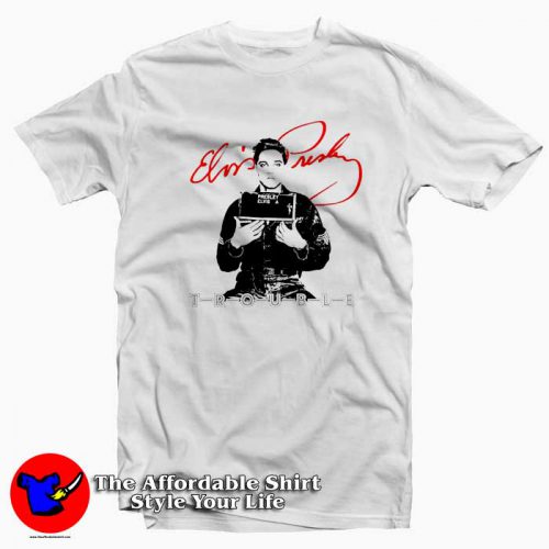 Elvis Presley Trouble Logo Vintage Official Tshirt 500x500 Elvis Presley Trouble Logo Vintage Official T shirt On Sale