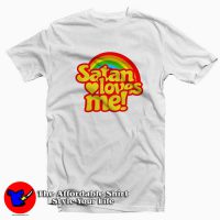 Funny Satan Loves Me Rainbow Unisex T-shirt