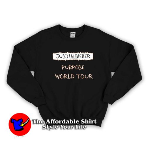 Justin Bieber Purpose World Tour Graphic Sweater 500x500 Justin Bieber Purpose World Tour Graphic Sweatshirt On Sale