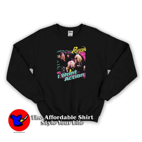 Poison I Want Action Album Cover Concert Sweater 500x500 Poison I Want Action Album Cover Concert Sweatshirt On Sale