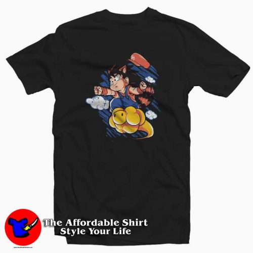 Super Saiyan Goku Mario Game Parody Tshirt 500x500 Super Saiyan Goku Mario Game Parody T shirt On Sale