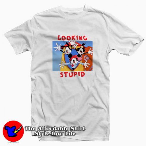 Vintage Looking Stupid Animaniacs Unisex Tshirt 500x500 Vintage Looking Stupid Animaniacs Unisex T shirt On Sale