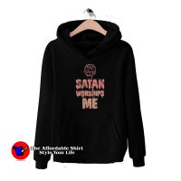 Vintage Satan Worships Me Unisex Hoodie