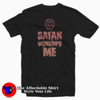 Vintage Satan Worships Me Unisex T-shirt