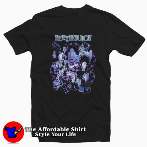 Beetlejuice Purple Tonal Poster Girls Tshirt 500x500 Beetlejuice Purple Tonal Poster Girls T shirt On Sale