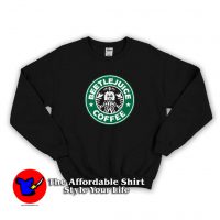 Beetlejuice Starbucks Parody Funny Halloween Sweatshirt