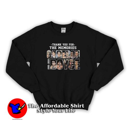 Cameron Boyce Thank You for The Memories Sweater 500x500 Cameron Boyce Thank You for The Memories Sweatshirt On Sale