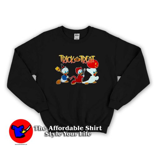 Donald duck Trick or Treat Sweater 500x500 Funny Cute Donald duck Trick or Treat Sweatshirt On Sale