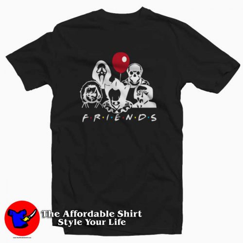 Friends Michael Myers Pennywise Chucky Tshirt 500x500 Friends Michael Myers Pennywise & Chucky T shirt On Sale