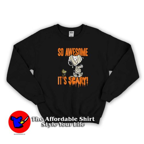 Funny Peanuts Halloween Snoopy Mummy Sweater 500x500 Funny Peanuts Halloween Snoopy Mummy Sweatshirt On Sale