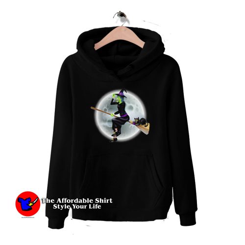 Halloween Witch On A Broomstick Hoodie 500x500 Halloween Witch On A Broomstick Unisex Hoodie On Sale