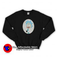 Rick And Morty Selfie Tiny Rick Girls Sweatshirt